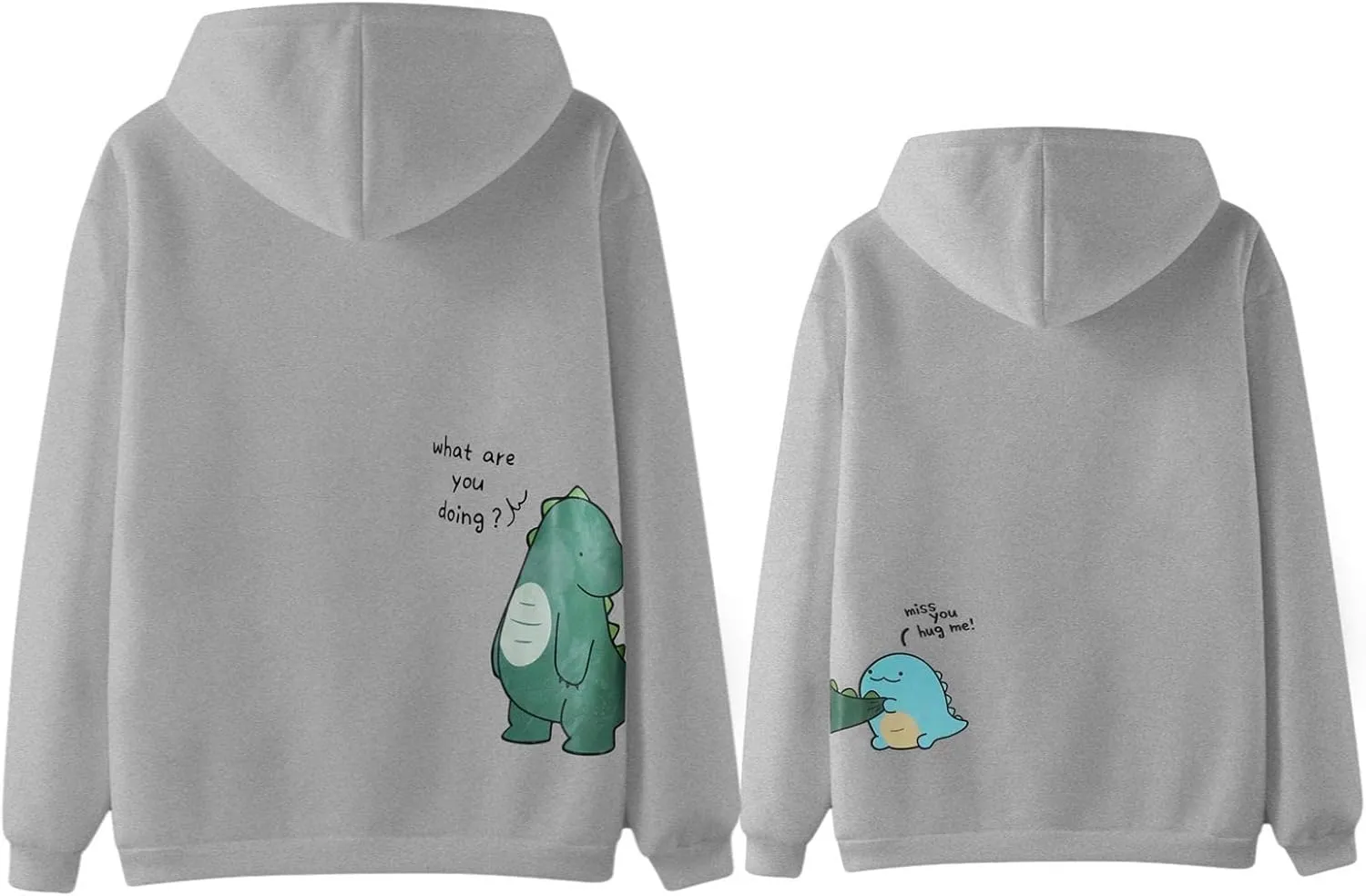Family Matching Outfits for Photoshoot Pullover Hoodie Matching for Couples Dinosaur Sweatsuits Matching for Couples