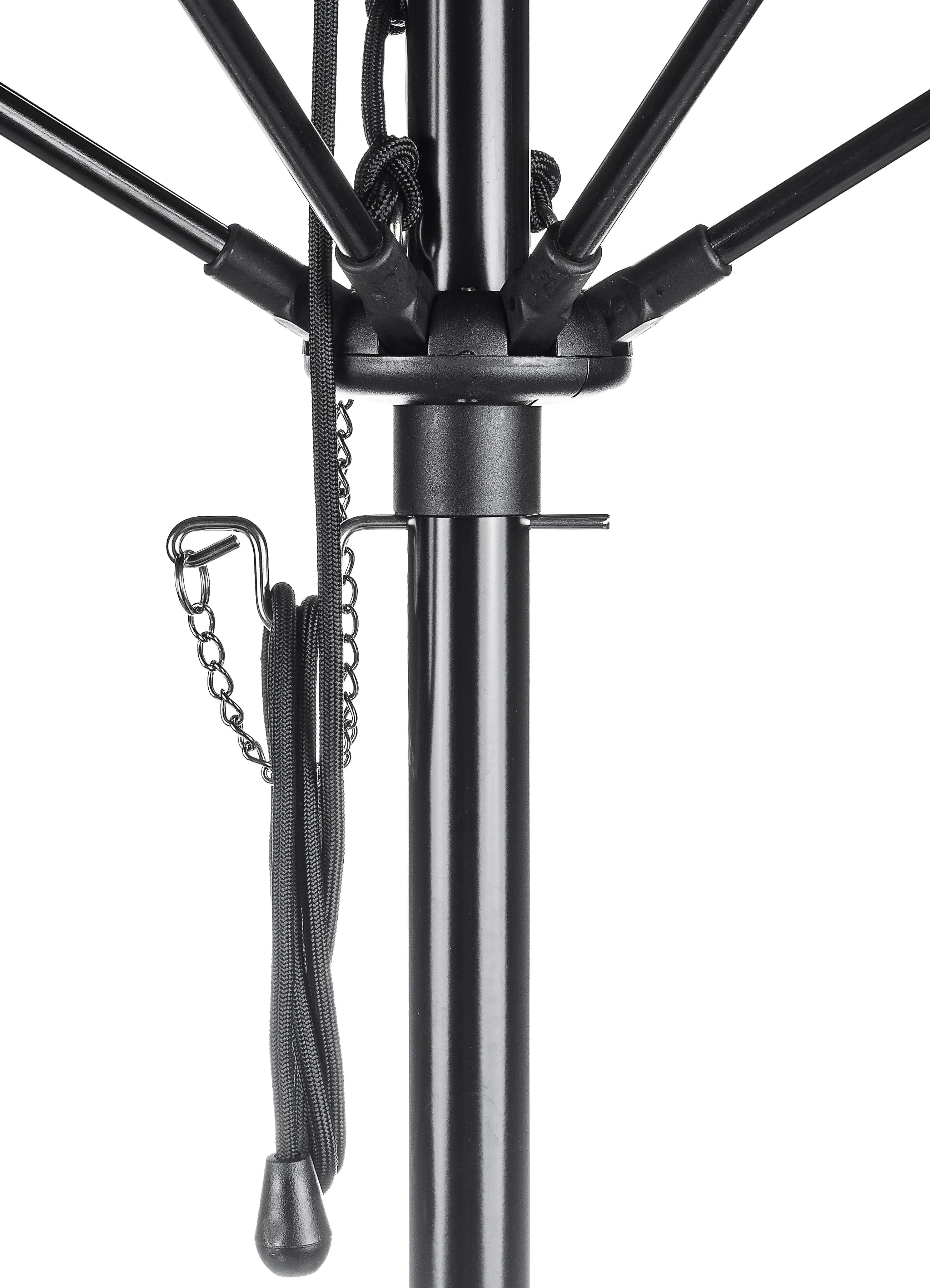 Frankford 454FM 6.5'x6.5' Square Monterey Pulley Lift Fiberglass Market Umbrella