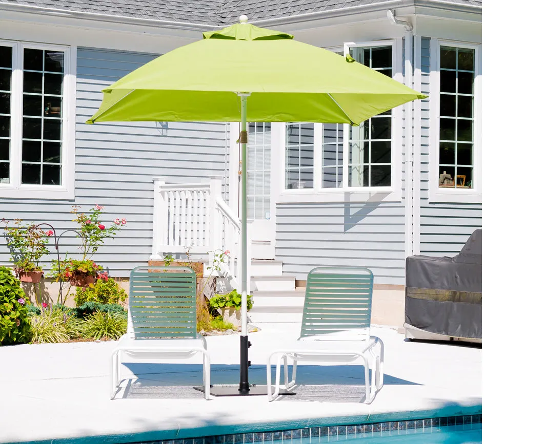 Frankford 454FM 6.5'x6.5' Square Monterey Pulley Lift Fiberglass Market Umbrella