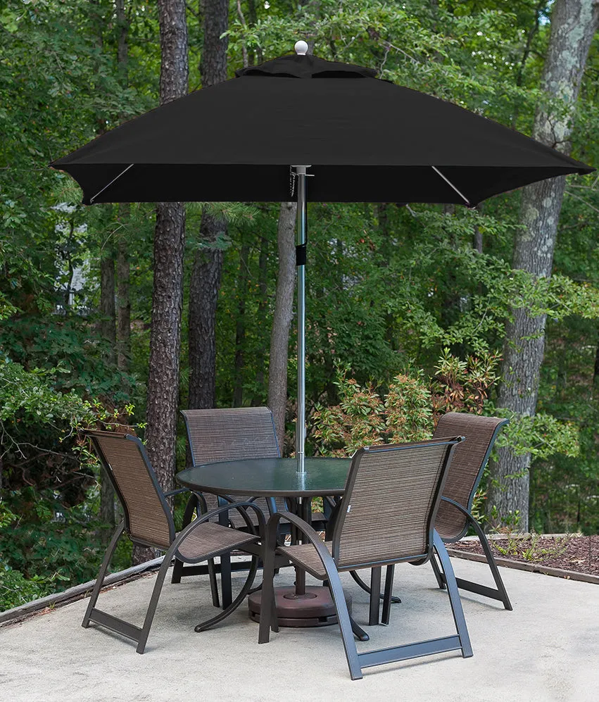 Frankford 464FM 7.5'x7.5' Square Monterey Pulley Lift Fiberglass Market Umbrella