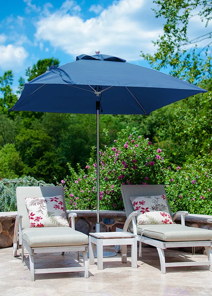 Frankford 464FM 7.5'x7.5' Square Monterey Pulley Lift Fiberglass Market Umbrella