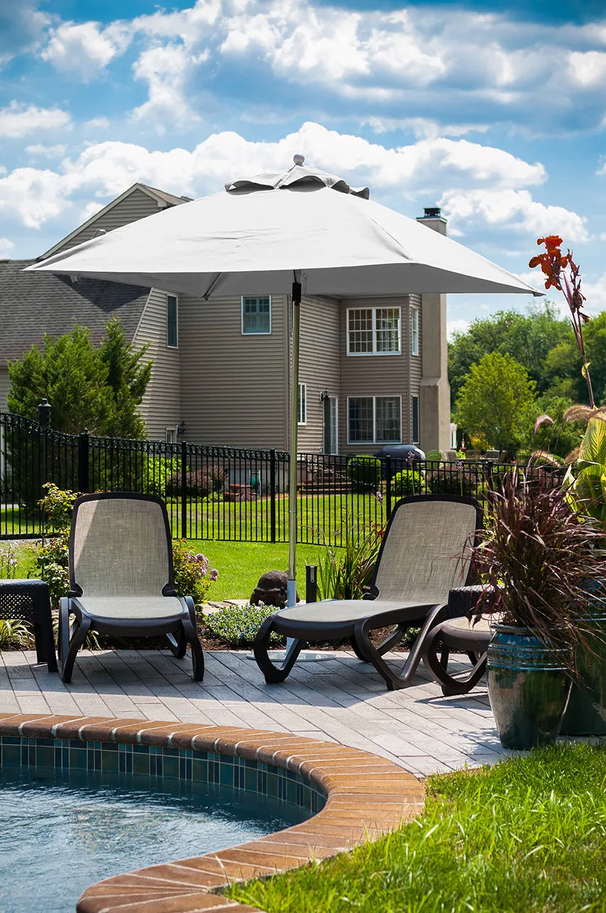 Frankford 464FM 7.5'x7.5' Square Monterey Pulley Lift Fiberglass Market Umbrella