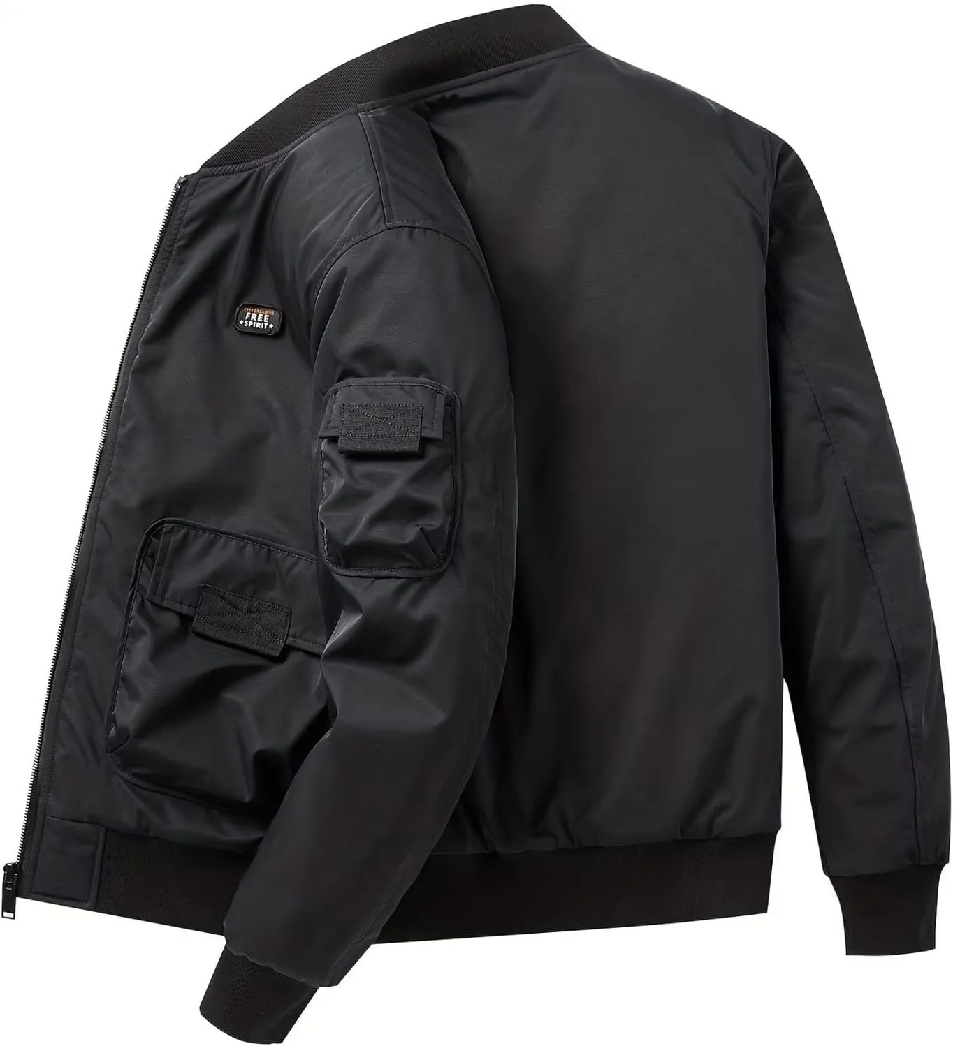 FTIMILD Military Bomber Jacket for Men Casual Windbreaker Jacket Mens Spring and Fall Jacket with Pockets and US Armband