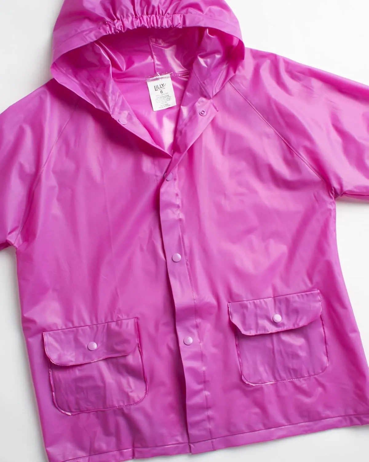 Girls' Raincoat - Waterproof Rain Jacket - Hooded Slicker Raincoat for Infants, Toddlers, Girls (12M-6)