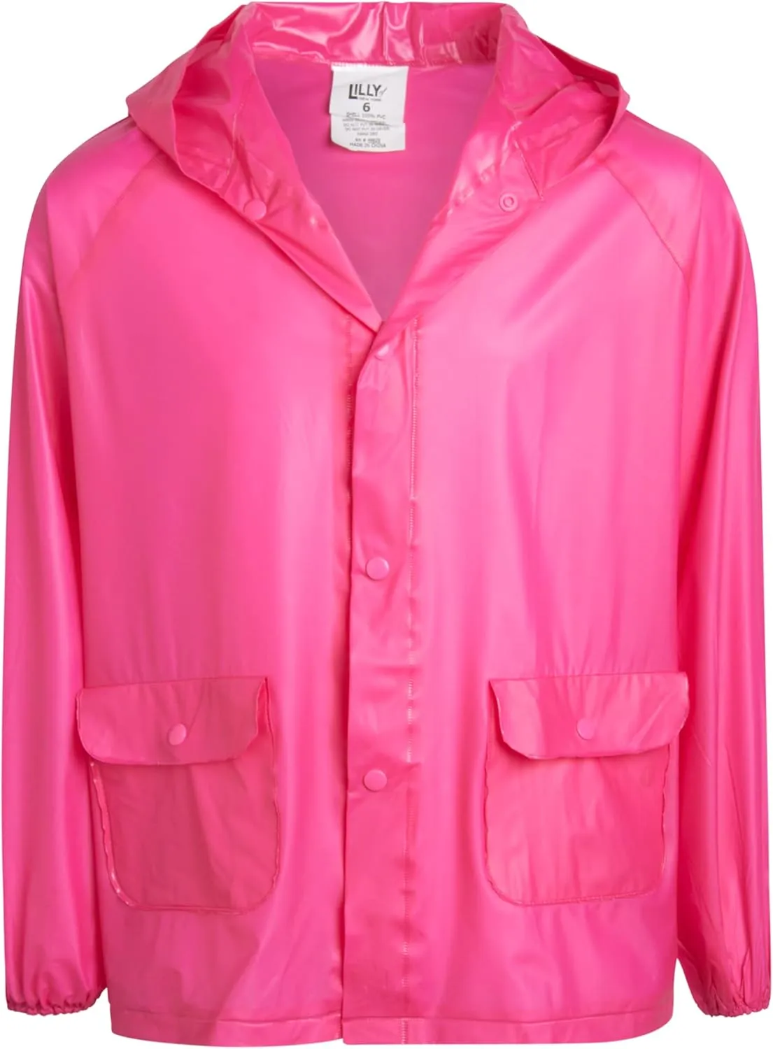 Girls' Raincoat - Waterproof Rain Jacket - Hooded Slicker Raincoat for Infants, Toddlers, Girls (12M-6)
