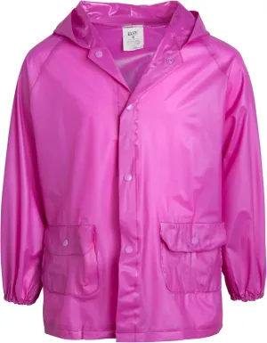 Girls' Raincoat - Waterproof Rain Jacket - Hooded Slicker Raincoat for Infants, Toddlers, Girls (12M-6)