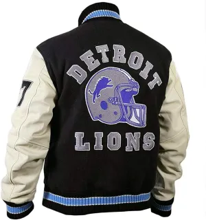 Hill Cop Axel Foley Varsity Jacket | Mens Alex Beverly Murphy Cop Detroit Blue Lions Jacket