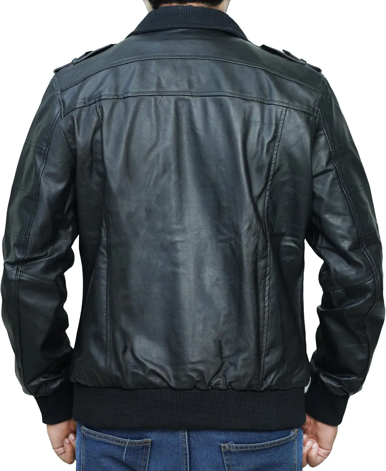 Hooded Leather Motorcycle Jacket Men - Bomber Leather Jackets For Men with Removable Hood