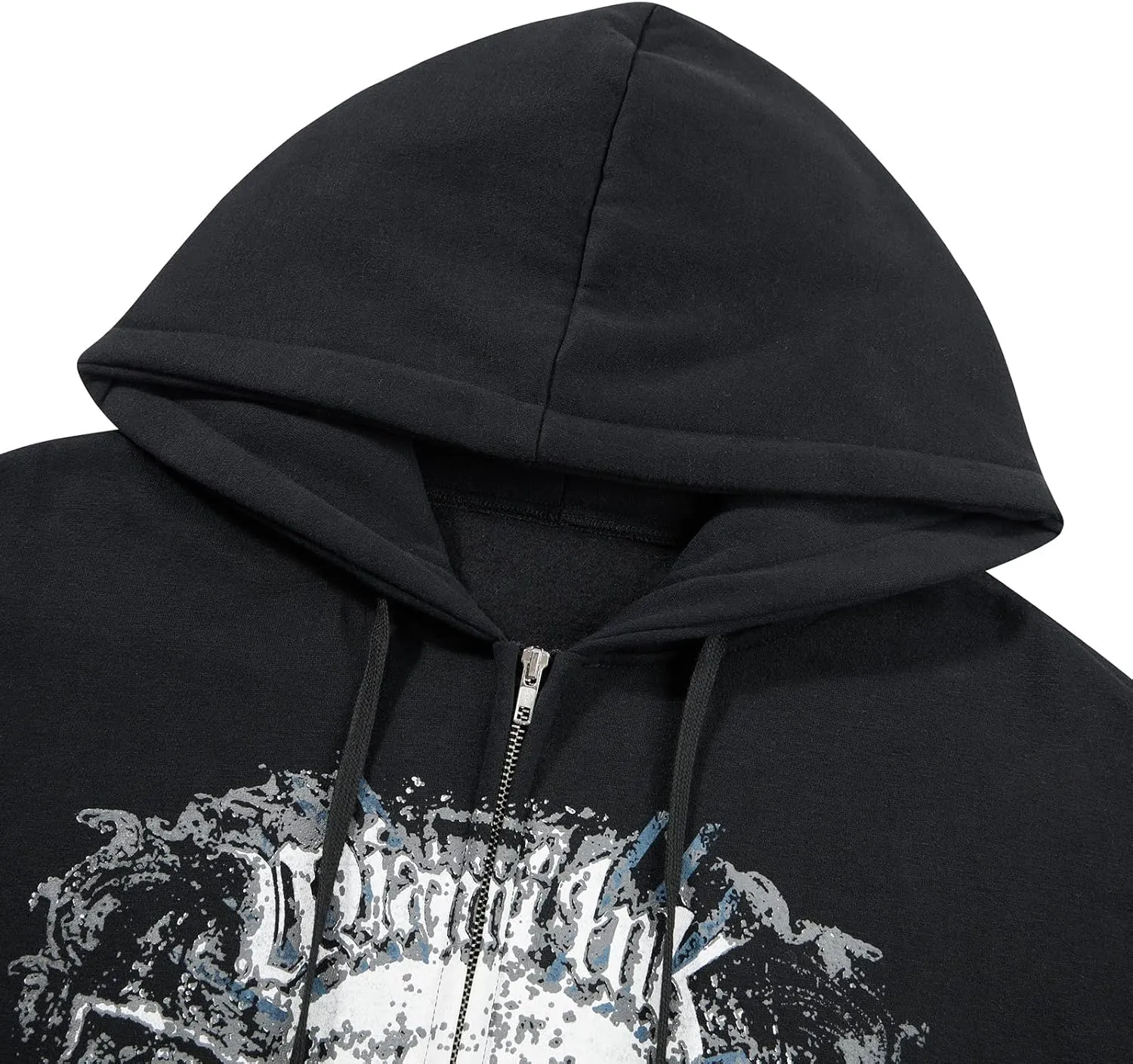 KOSUSANILL Women Y2K Zip Up Hoodie Long Sleeve Fairy Grunge Graphic Sweatshirt Vintage Aesthetic Jacket Oversized Streetwear