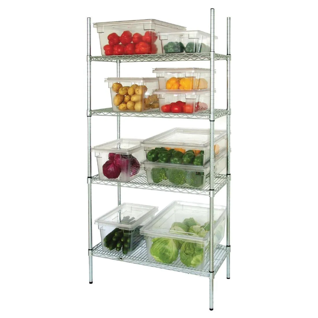 L927 Vogue 4 Tier Wire Shelving Kit 915x460mm