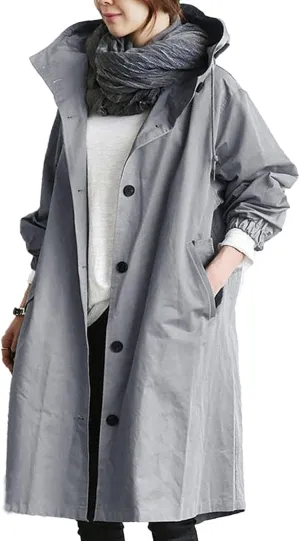 Lapel Slim Overcoat with Belt Outwear Womens Elegant Windbreaker Wild Winter Women'S Coat Lapel Windproof Overcoat