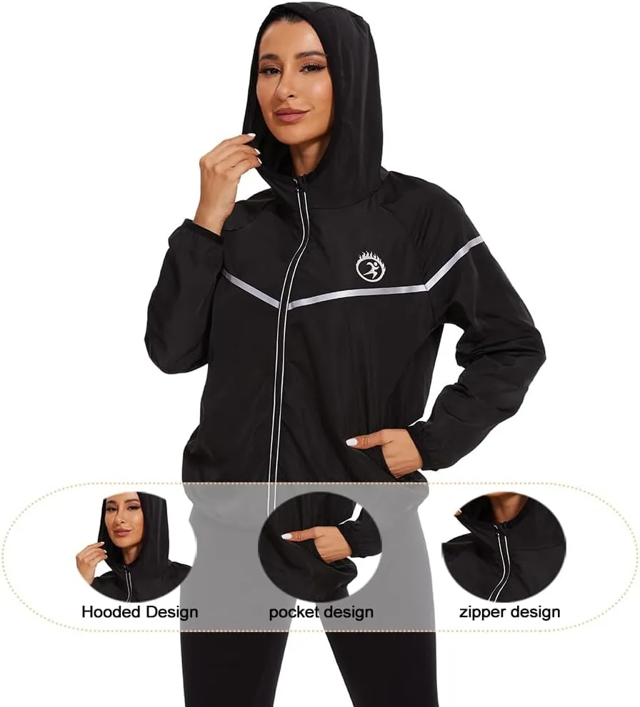 LAZAWG Women Rain Jacket Lightweight Waterproof Hooded Raincoat Windbreaker for Outdoor
