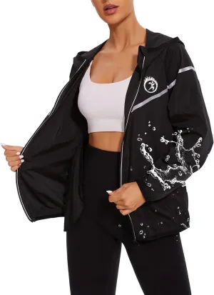 LAZAWG Women Rain Jacket Lightweight Waterproof Hooded Raincoat Windbreaker for Outdoor