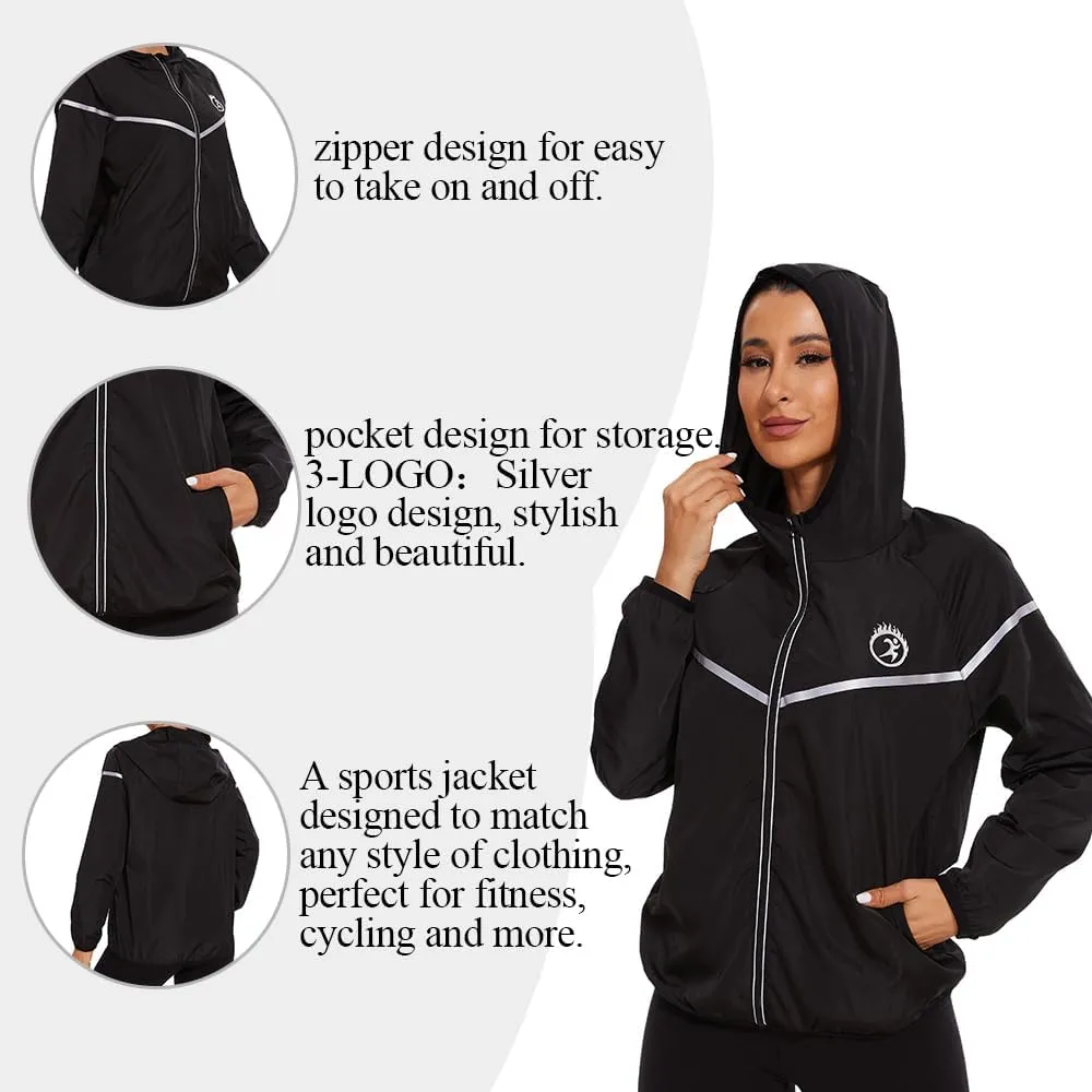 LAZAWG Women Rain Jacket Lightweight Waterproof Hooded Raincoat Windbreaker for Outdoor
