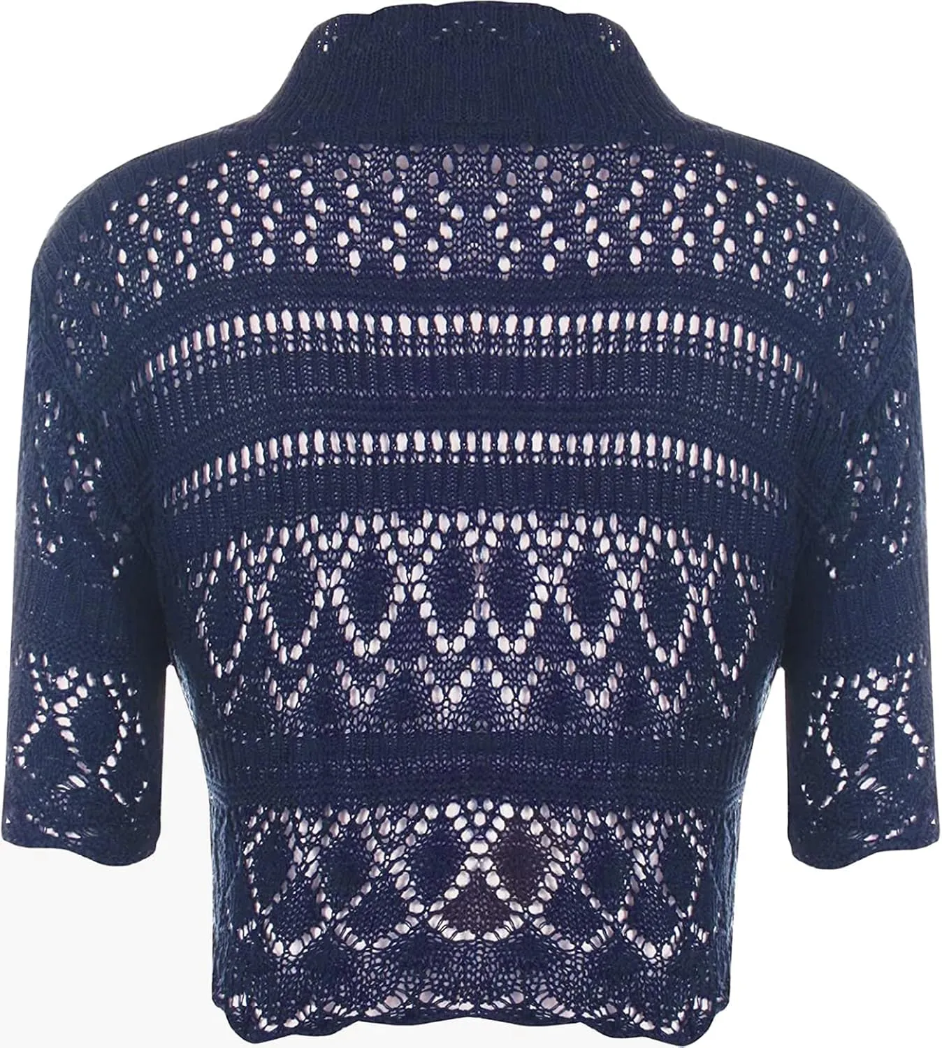 Loxdonz Women's Crochet Knit Cropped Bolero Shrug Cardigan Open Front Short Shrugs for Women