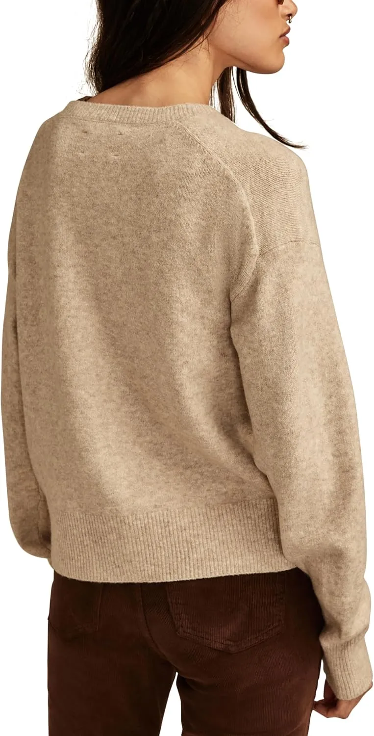 Lucky Brand Women's Cloudsoft Crew Neck Cardigan