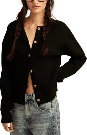 Lucky Brand Women's Cloudsoft Crew Neck Cardigan