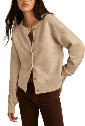 Lucky Brand Women's Cloudsoft Crew Neck Cardigan