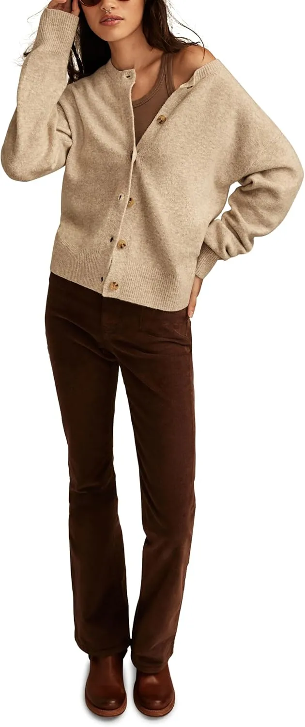 Lucky Brand Women's Cloudsoft Crew Neck Cardigan