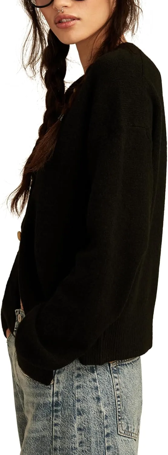 Lucky Brand Women's Cloudsoft Crew Neck Cardigan