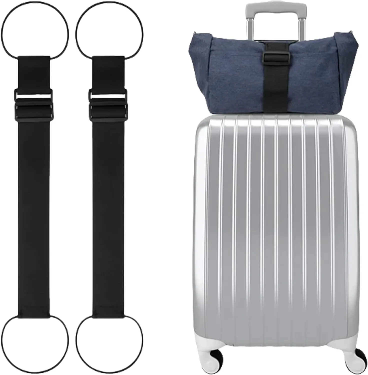 Luggage Straps for Suitcases-Elastic Fastening Belt for Luggage-Suitcase Belts Luggage Strap-Add a Bag Luggage Strap-Suitcase Adjustable Belt