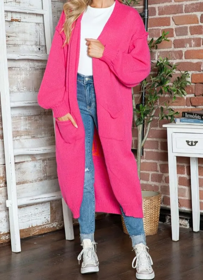 MAICOSY Women's Love Peace Graphic Oversized Cardigan Long Sleeve