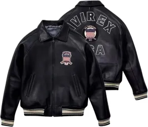 Men pilot Shirt Style Avirex real leather jacket|iconic Air force flying bomber jacket for Men(replica)