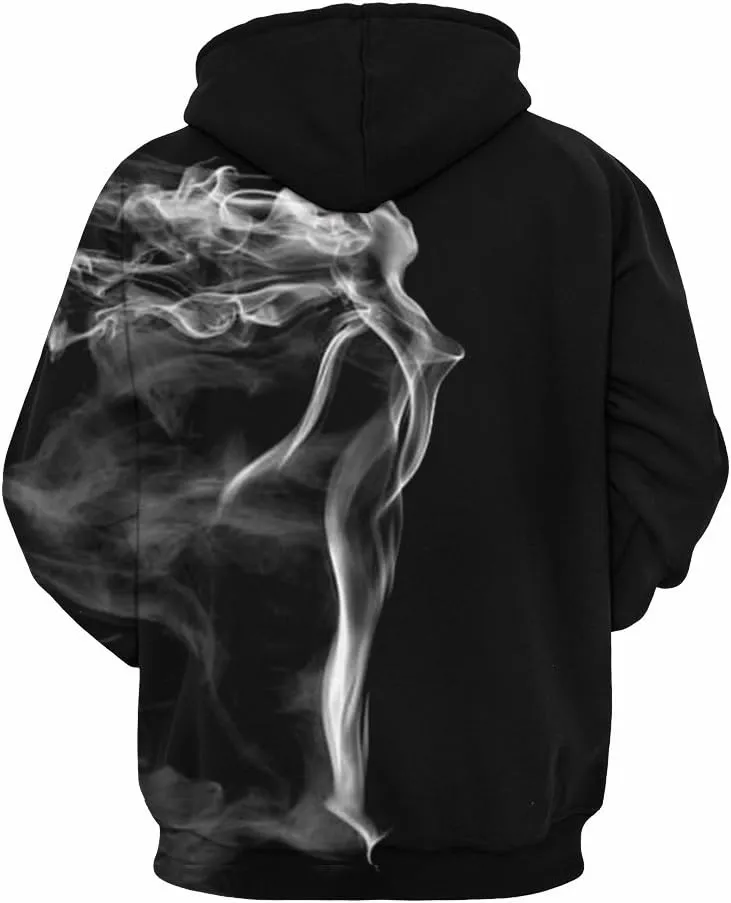 Men Women Unisex Hoodies Novelty 3D Print Graphic Hooded Pullover Sweatshirt with Pocket