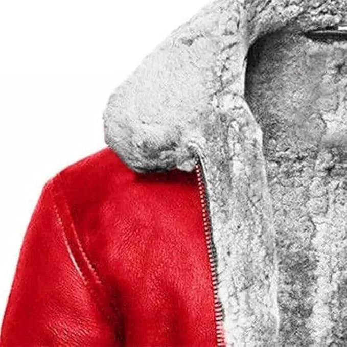 Men's B3 Aviator Raf Fight Pilot Real Fur Shearling Removeable Hood Belted Bomber Sheepskin Leather Jacket