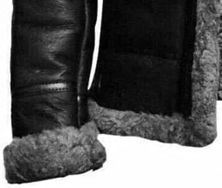 Men's B3 Aviator Raf Fight Pilot Real Fur Shearling Removeable Hood Belted Bomber Sheepskin Leather Jacket