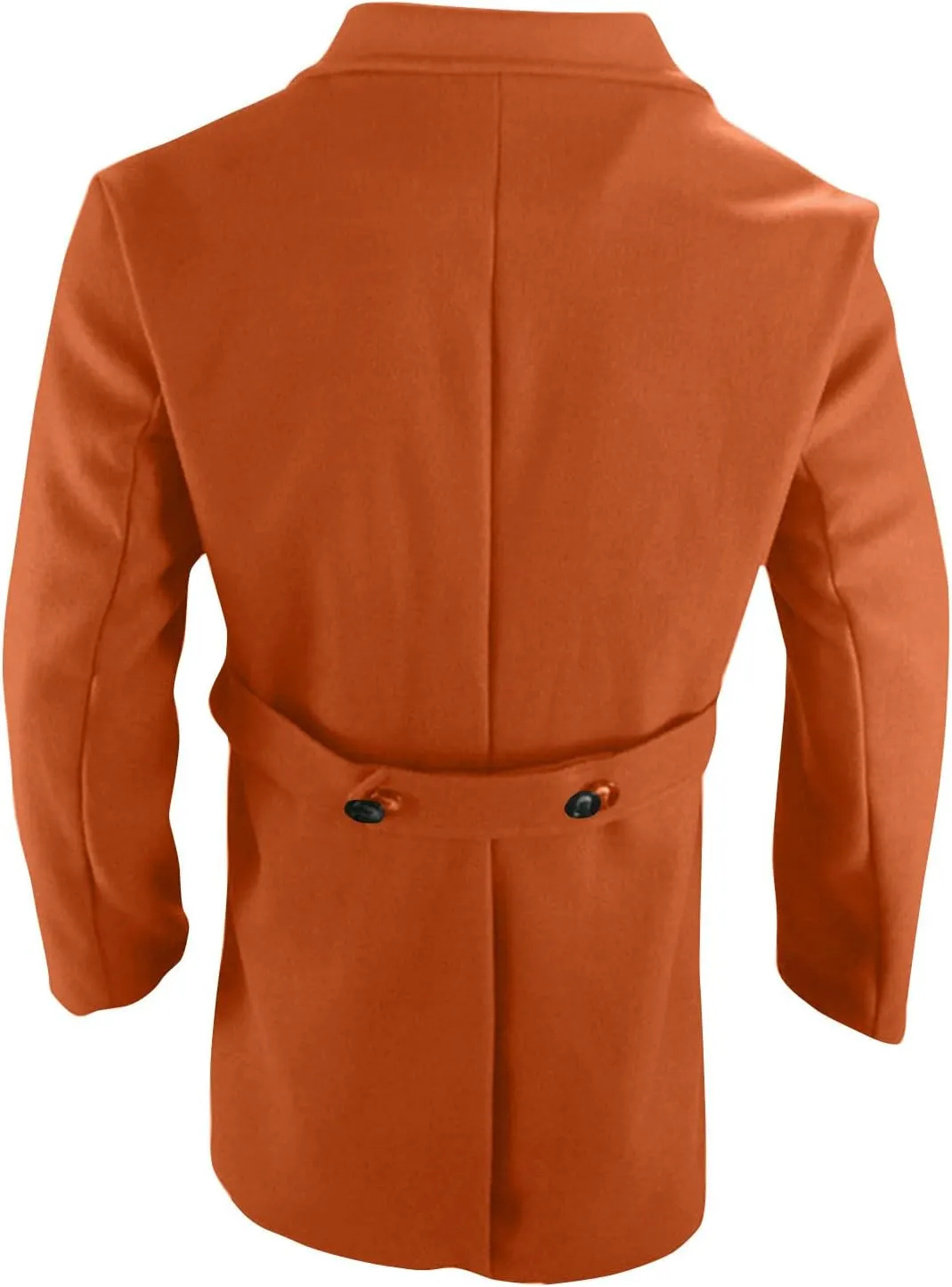 Men's Casual Classic Peacoat Trench Single Breasted Winter Overcoat with Pockets