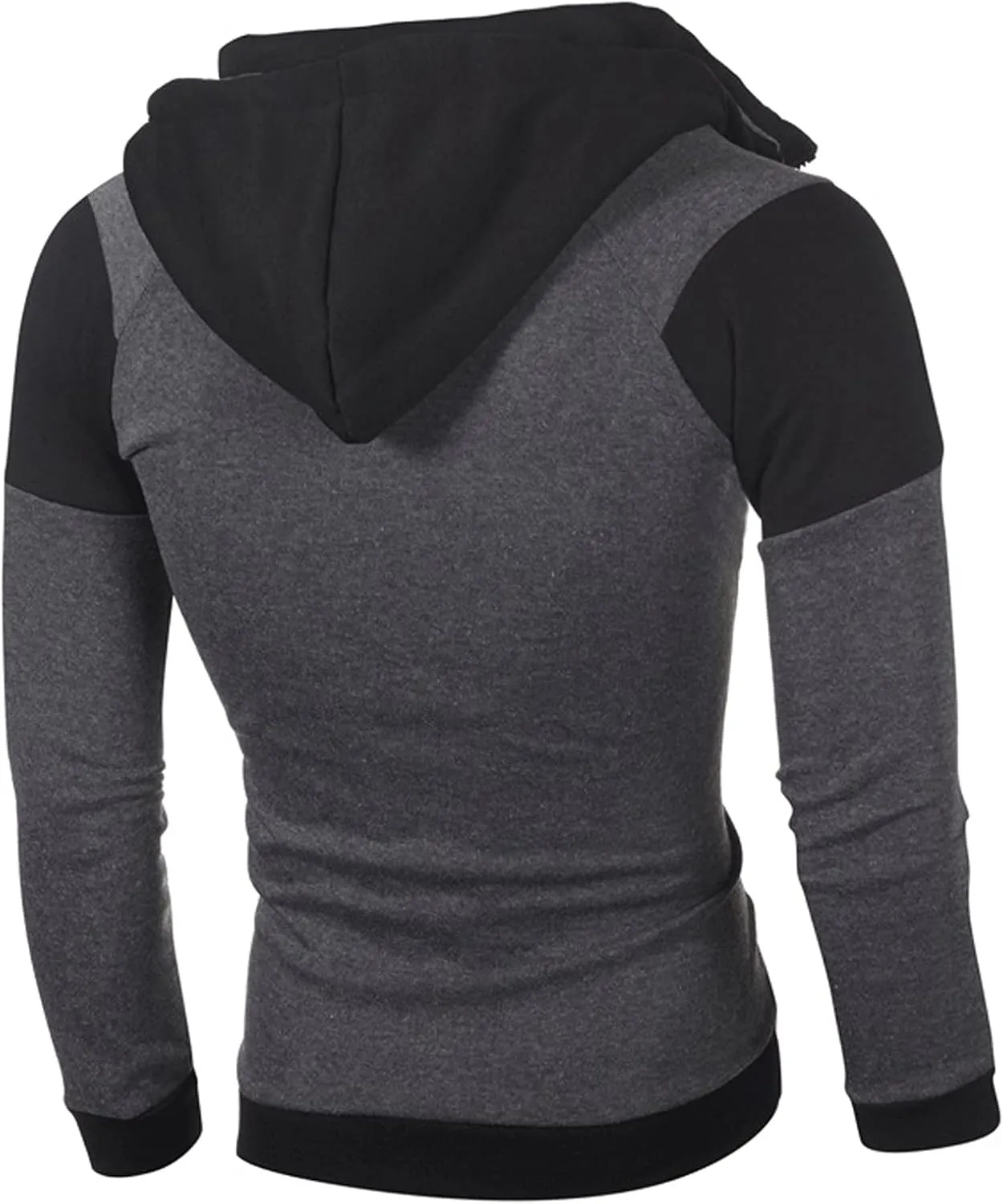 Mens Hoodies Casual Zip Up Hoodie with Pockets Long Sleeve Full-Zip Sweatshirt Fashion Jacket