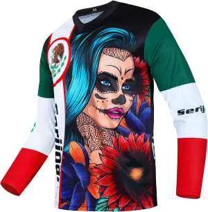 Men's Mountain Bike Jersey, Long Sleeve, Quick Dry, Off-Road Motocross Jersey, Downhill & Motocross Shirts