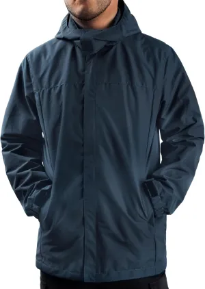Mens Rain Jacket Lightweight Waterproof With Hooded Outdoor Raincoat Jacket For Hiking Travel