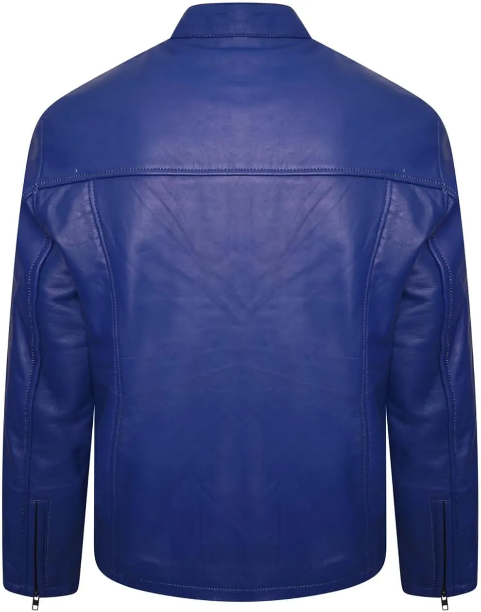 Men's Steve McQueen Le Mans Multi Colors Gulf Stripes Racing Biker Leather Jacket