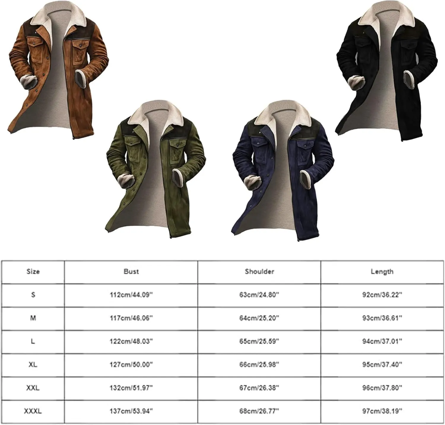 Men's Vintage Suede Plush Collar Faux Leather Motorcycle Jacket
