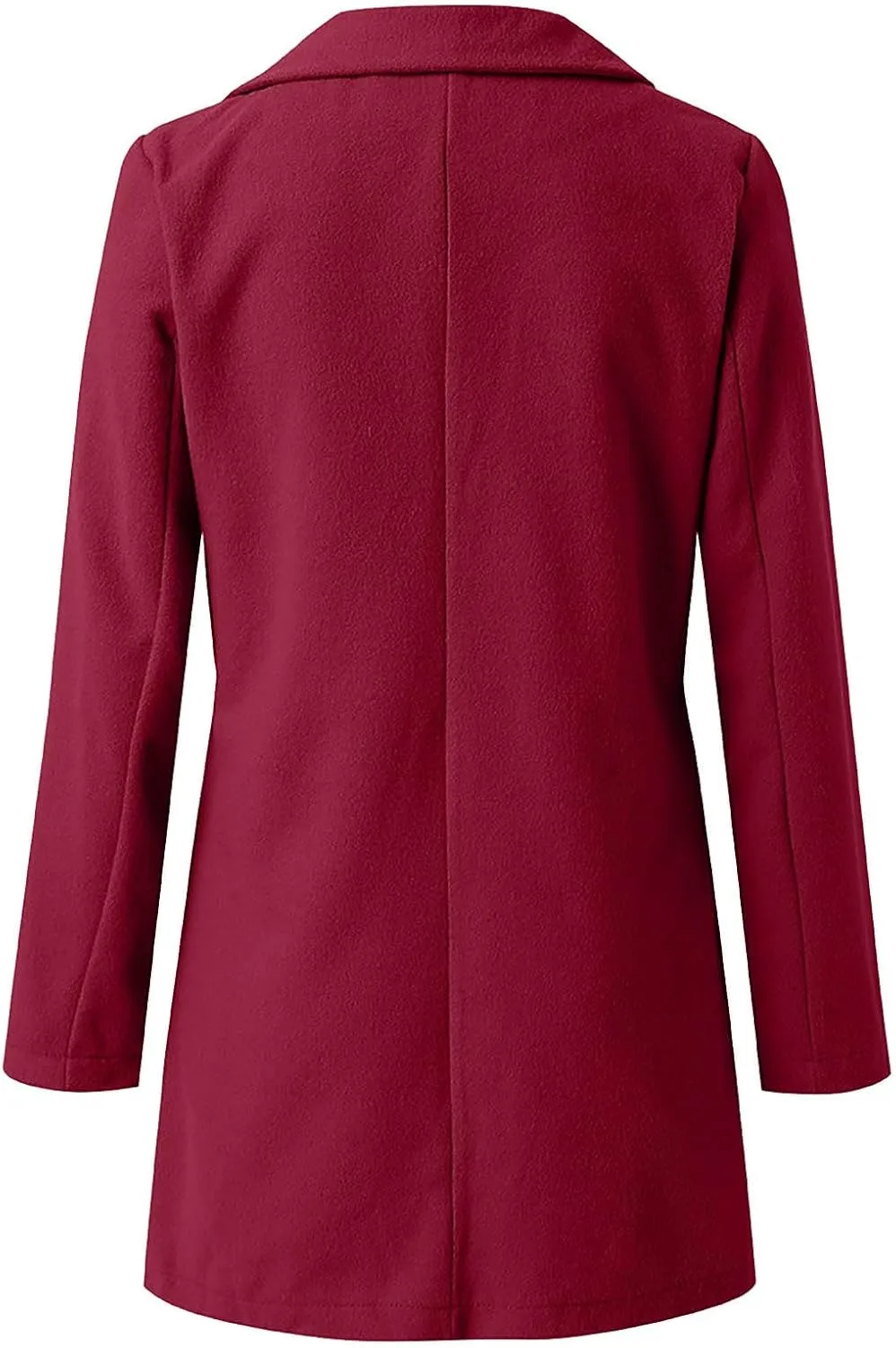 midi Trench Coat for Women Trendy Double Button Classic Lapel Overcoat Winter Casual Oversized Coats with Pockets