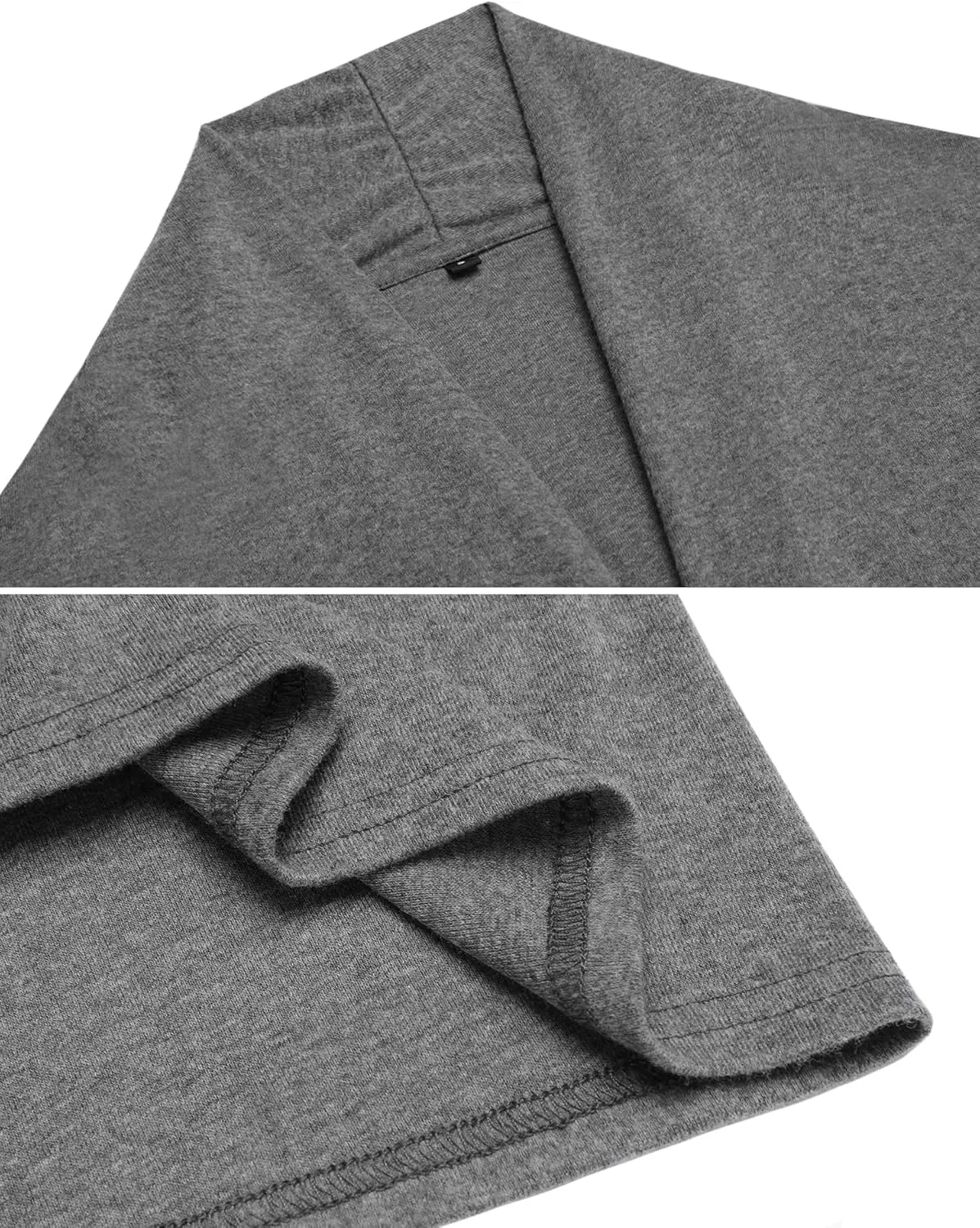 Pacinoble Men's Shawl Casual Cardigan Long Sleeve Drape Cape Lightweight Open Front Long Length Cardigan