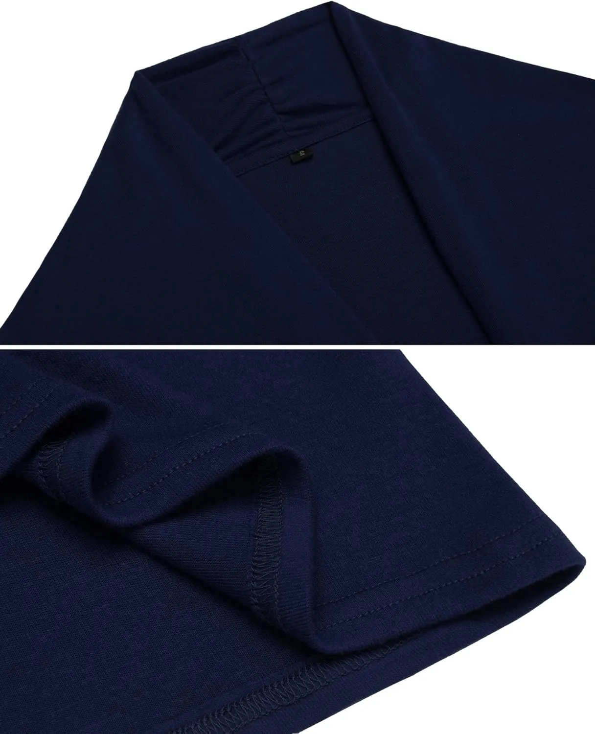 Pacinoble Men's Shawl Casual Cardigan Long Sleeve Drape Cape Lightweight Open Front Long Length Cardigan