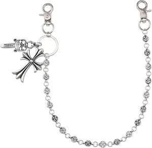 Pants Chain for Men & Women - Biker Cross Wallet Chain. Trousers Pocket & Belt Key Chains