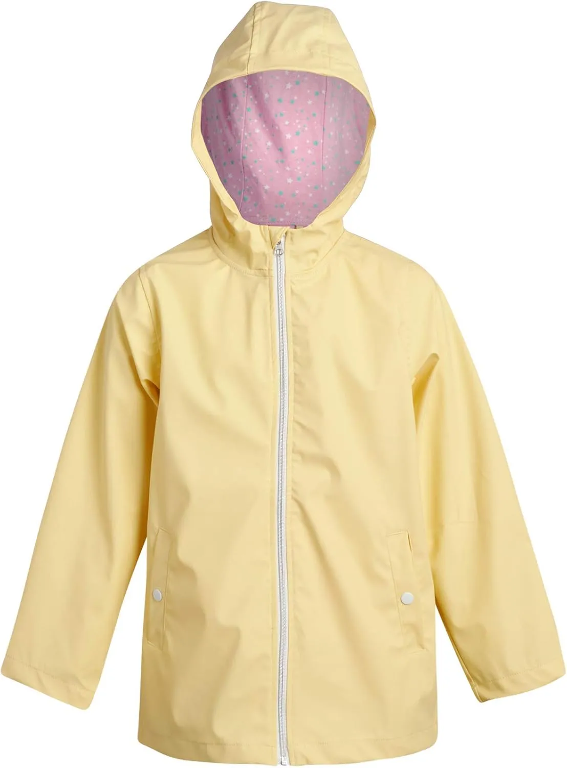 Pink Platinum Girls' Rain Jacket - Wind and Water Resistant Hooded Slicker Jacket - Lightweight Raincoat for Girls (7-16)