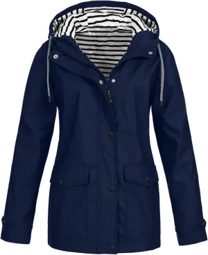 Rain Coats for Women Lightweight Windbreaker Raincoat Plus Size Waterproof Jacket with Hood