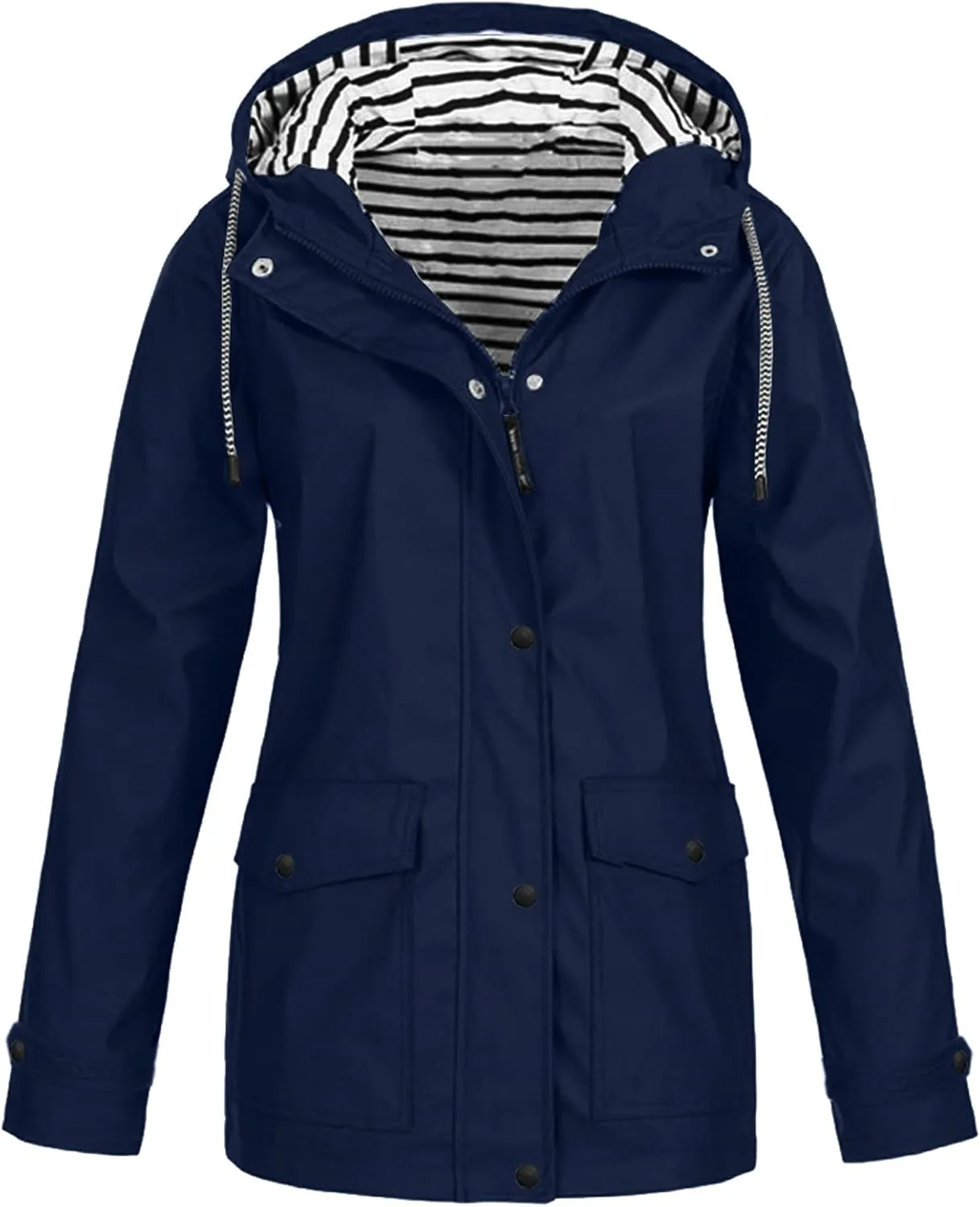 Rain Coats for Women Lightweight Windbreaker Raincoat Plus Size Waterproof Jacket with Hood