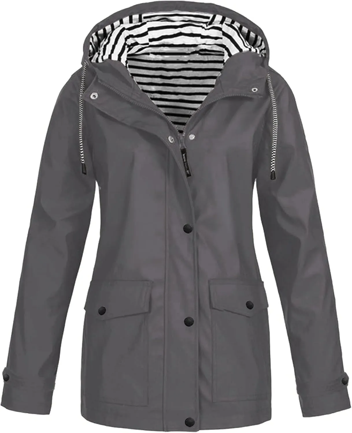 Rain Coats for Women Lightweight Windbreaker Raincoat Plus Size Waterproof Jacket with Hood