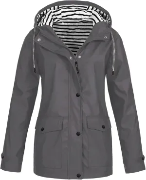 Rain Coats for Women Lightweight Windbreaker Raincoat Plus Size Waterproof Jacket with Hood