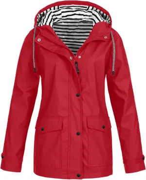 Rain Coats for Women Lightweight Windbreaker Raincoat Plus Size Waterproof Jacket with Hood