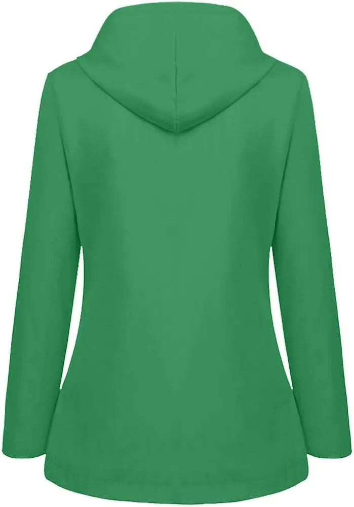 Rain Jacket Womens Waterproof Rain Jacket with Hood Trench Coats Lined Lightweight Outdoors Travel Packable Raincoats