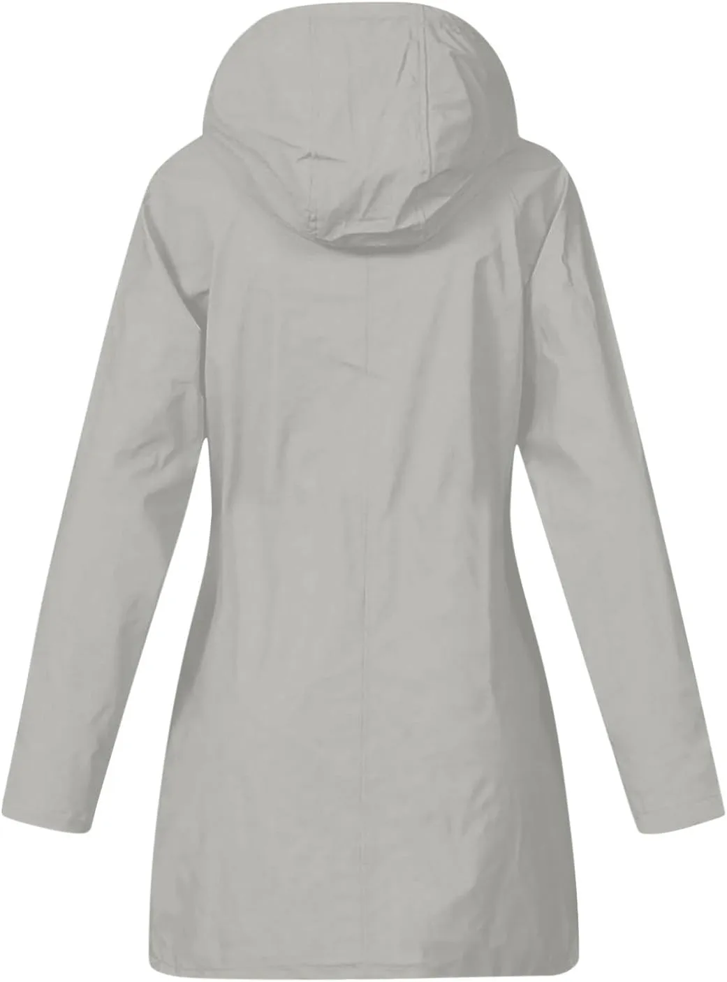 Rain Jackets for Women Waterproof Hooded Anoraks Lightweight Trench Coat Solid WindBreaker Fall Outfits with Pockets