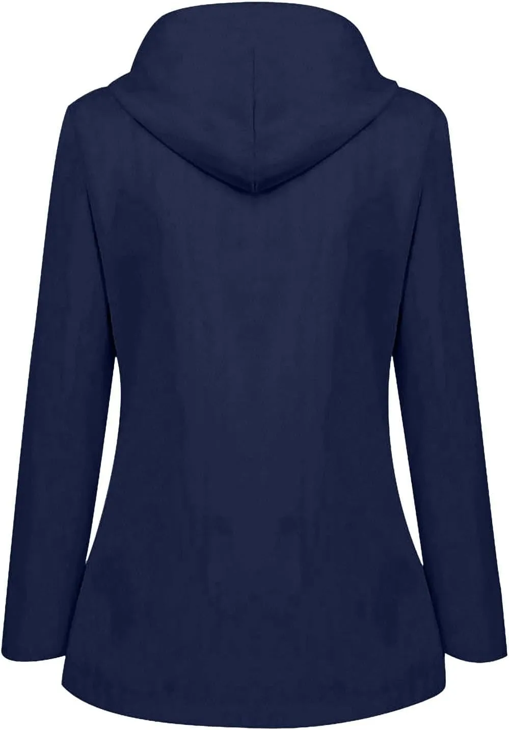 Rain Jackets for Women Windproof Waterproof Outdoor Lined Hooded Coats Fall Winter Warm Hiking Raincoat with Pockets