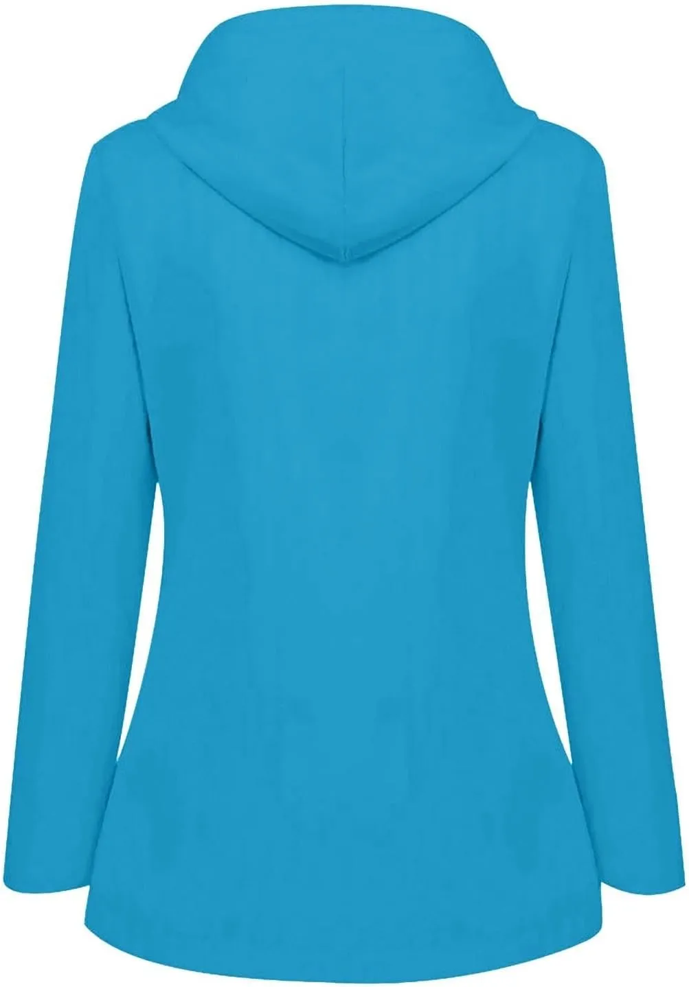 Rain Jackets for Women Windproof Waterproof Outdoor Lined Hooded Coats Fall Winter Warm Hiking Raincoat with Pockets